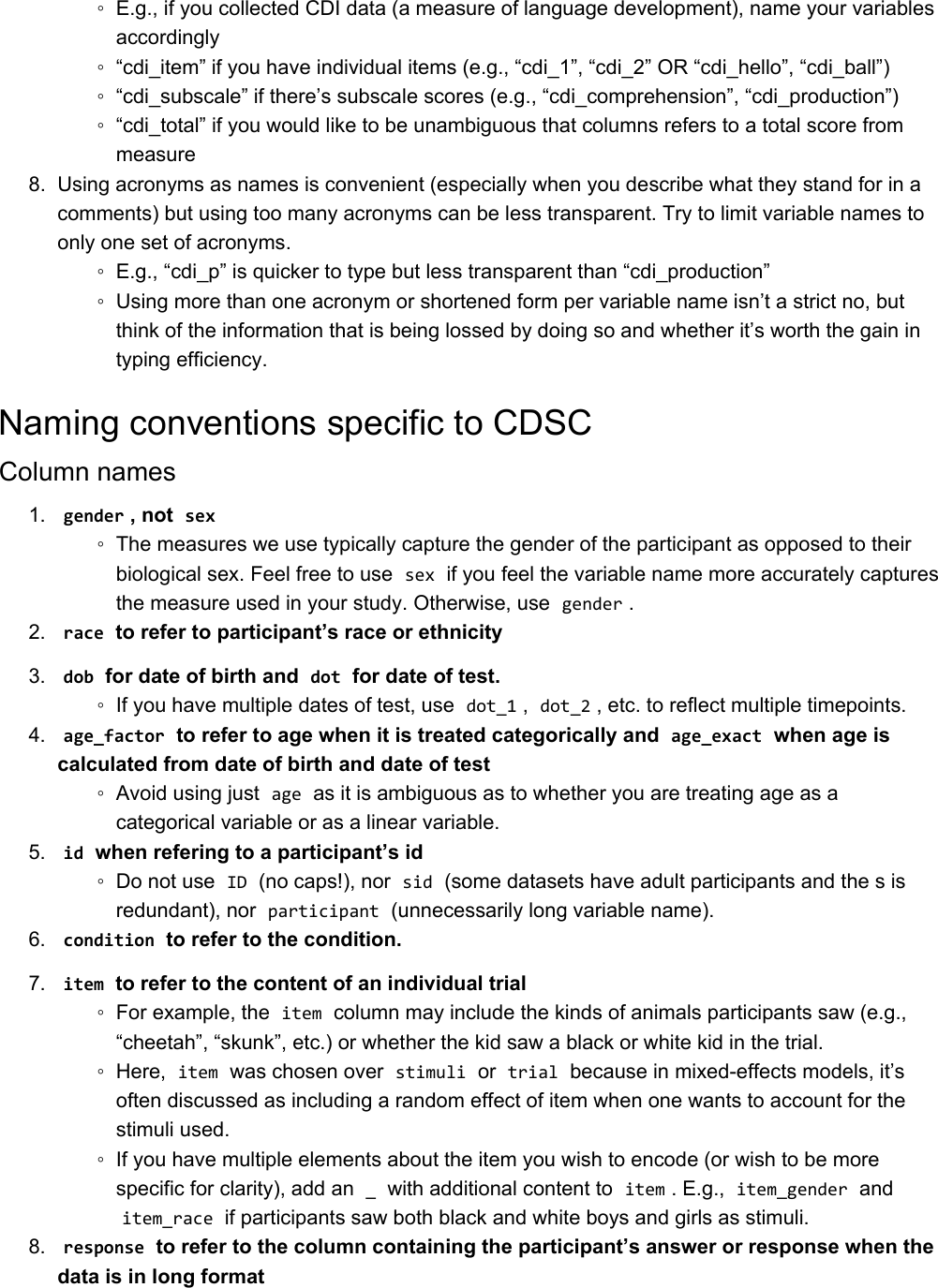 Page 3 of 8 - Style Guide And Naming Conventions For CSDC CDSC