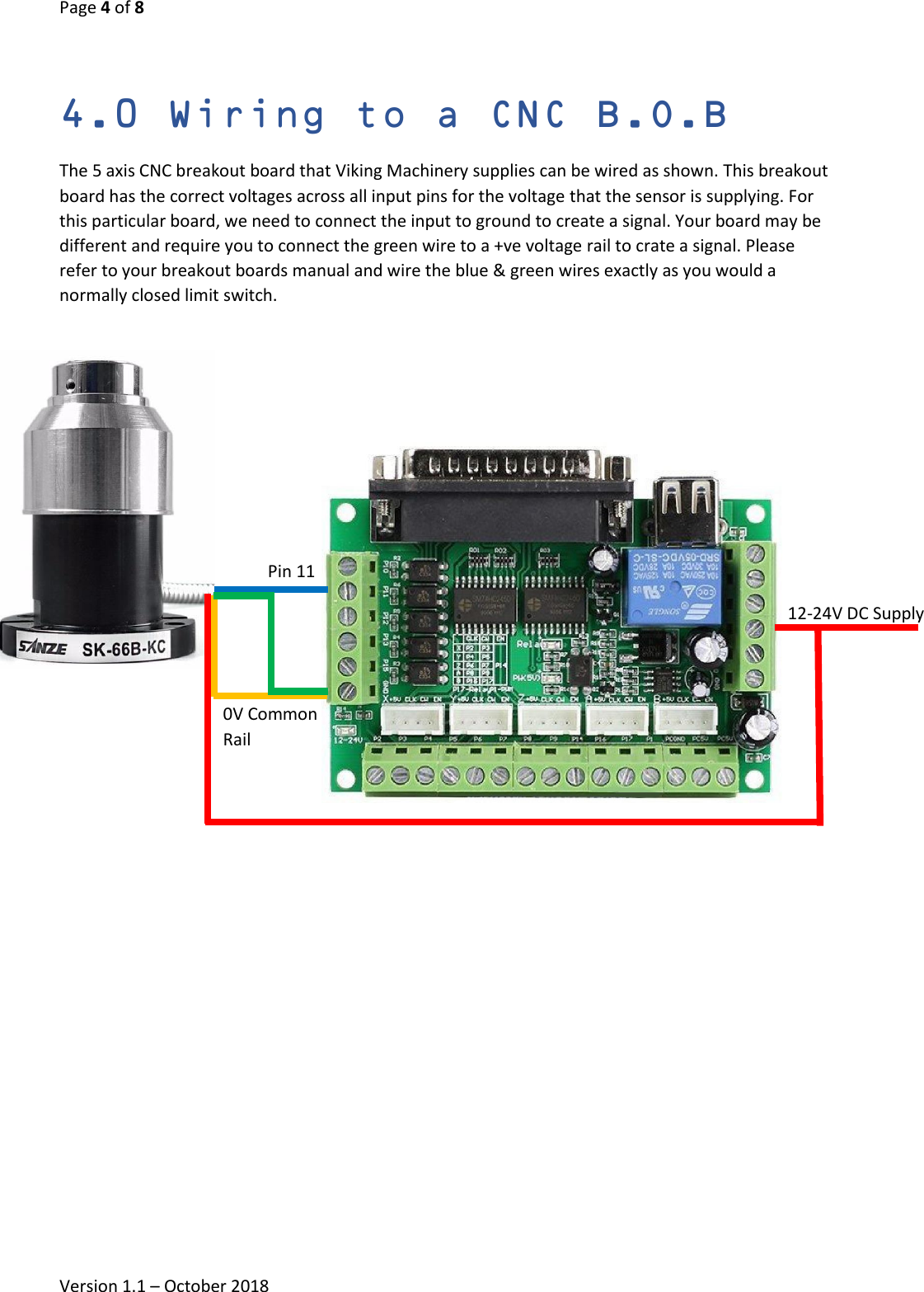 Page 4 of 8 - CNC Tool Sensor - CNC-TS-01 User Manual Viking Machinery Ltd