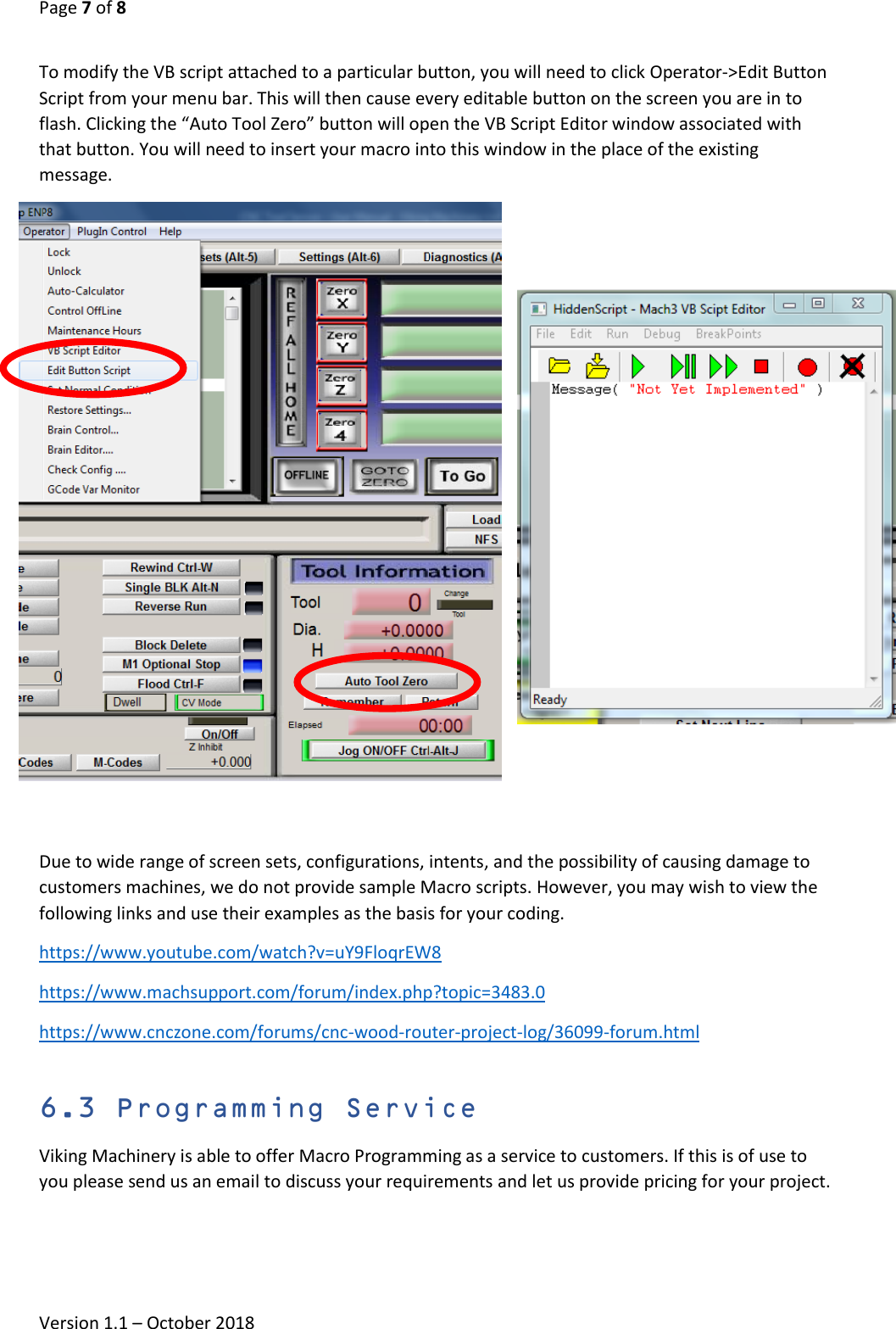 Page 7 of 8 - CNC Tool Sensor - CNC-TS-01 User Manual Viking Machinery Ltd