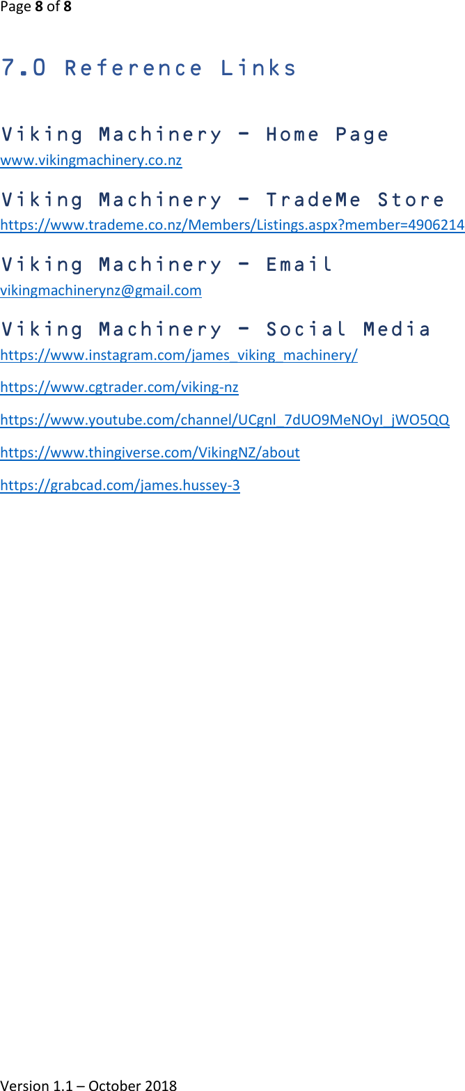 Page 8 of 8 - CNC Tool Sensor - CNC-TS-01 User Manual Viking Machinery Ltd