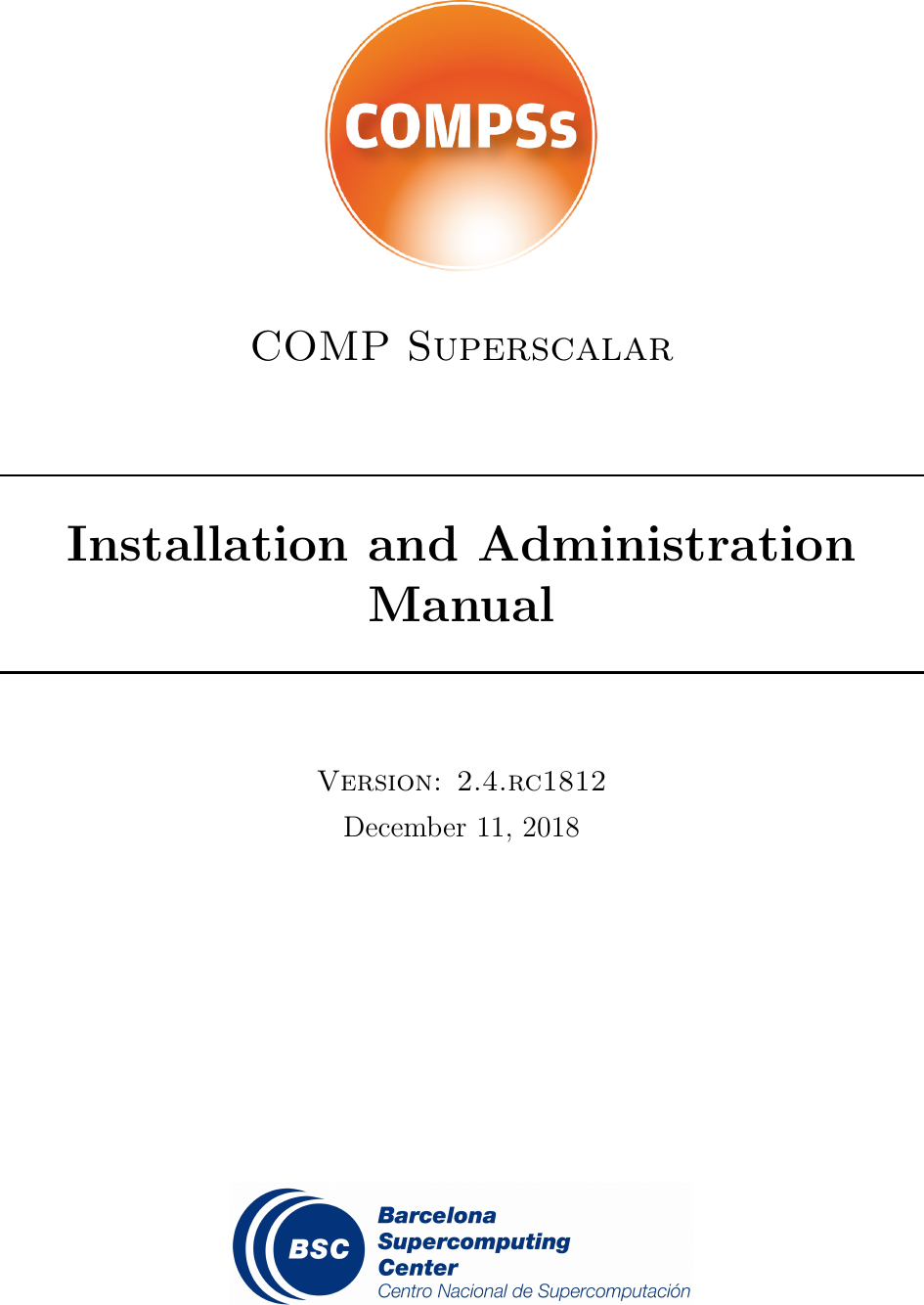 COMPSs Installation Manual
