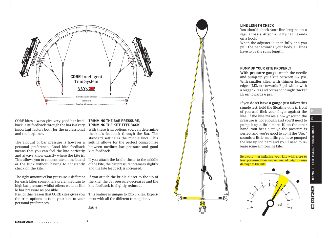 Page 5 of 8 - CORE-RiotXR3_manual_en-de CORE RIOT XR3 Handbuch Manual