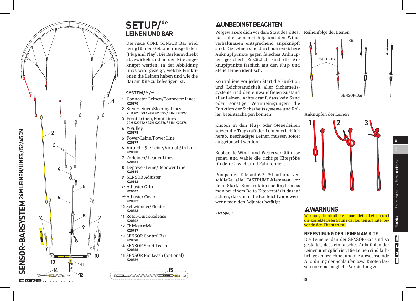 Page 6 of 8 - CORE-RiotXR3_manual_en-de CORE RIOT XR3 Handbuch Manual