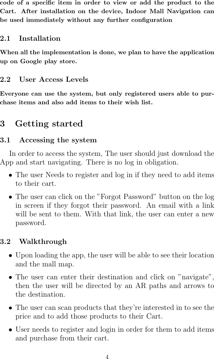 Page 4 of 8 - COS 301  User Manual Indoor Mall Navigation