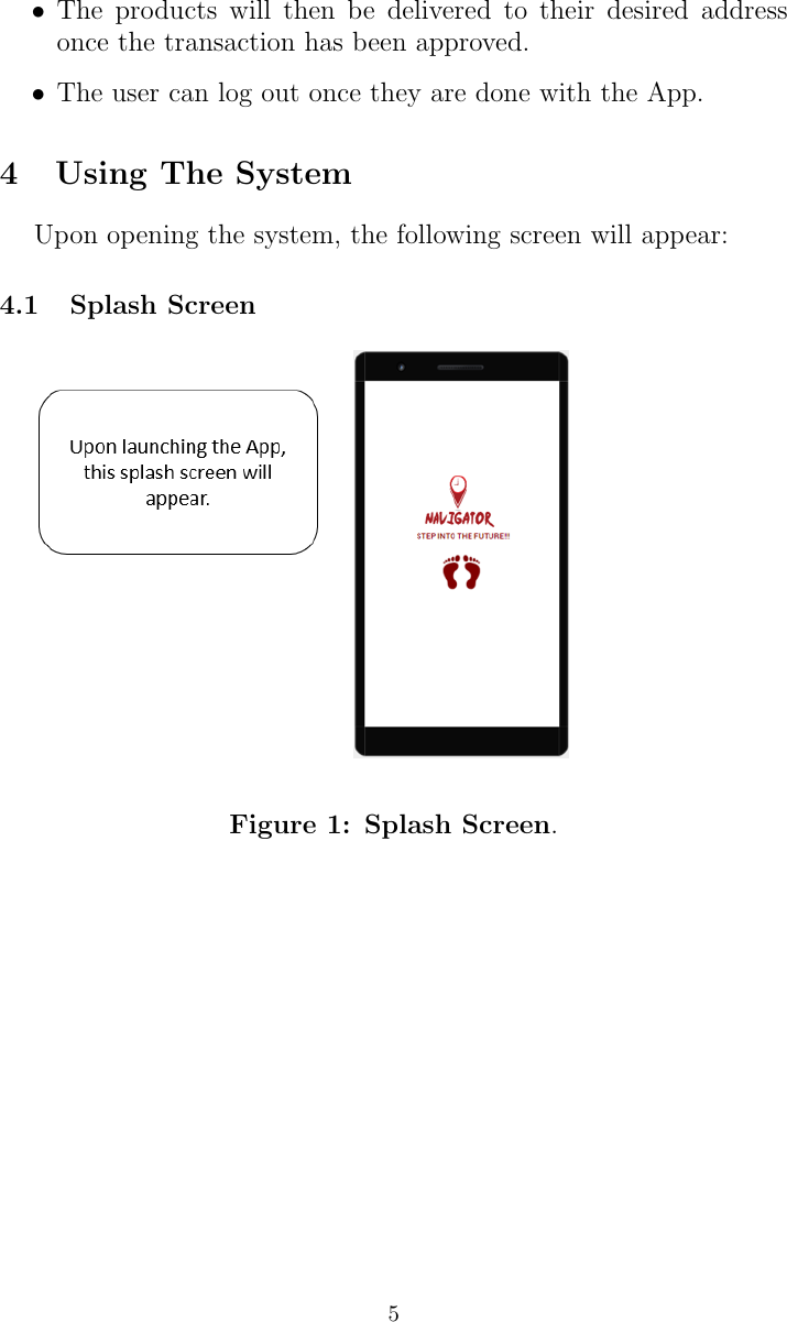 Page 5 of 8 - COS 301  User Manual Indoor Mall Navigation
