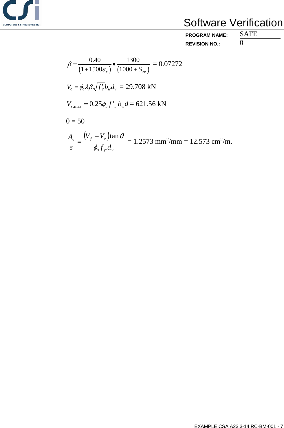 Page 7 of 7 - Contents CSA A23.3-14 RC-BM-001