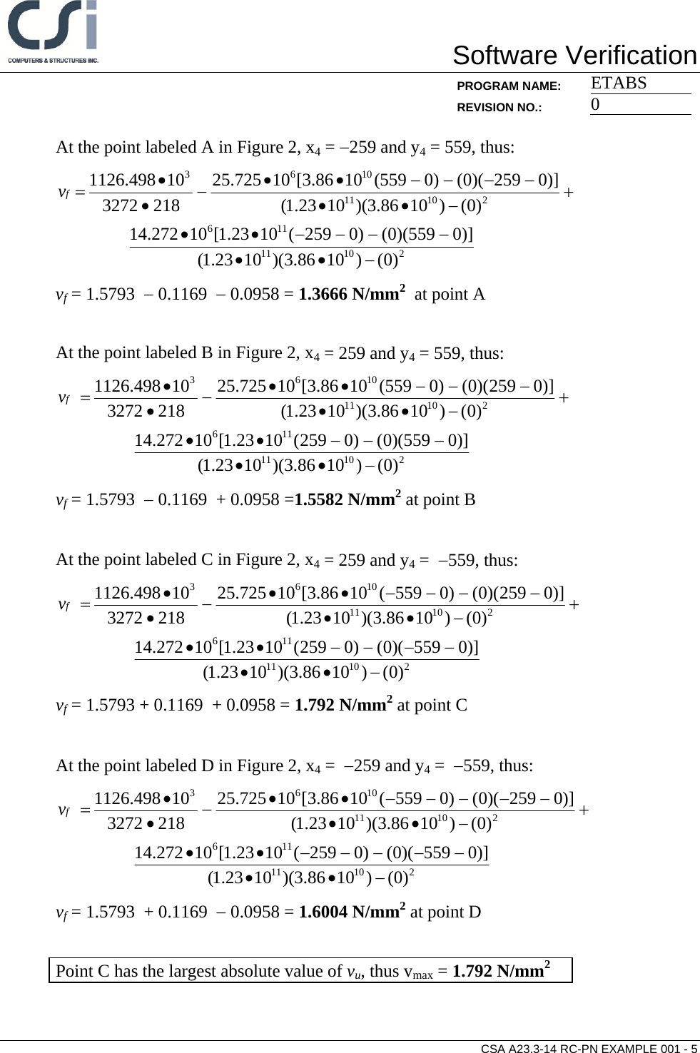 CSA A23.3 14 RC PN Example 001