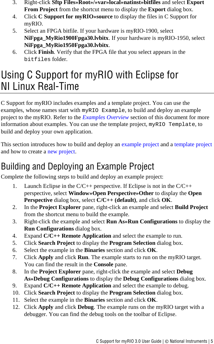 Page 5 of 10 - C Support For My RIO User Guide