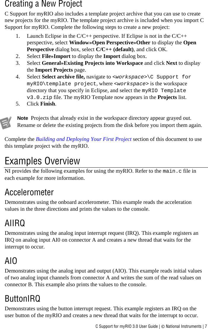 Page 7 of 10 - C Support For My RIO User Guide