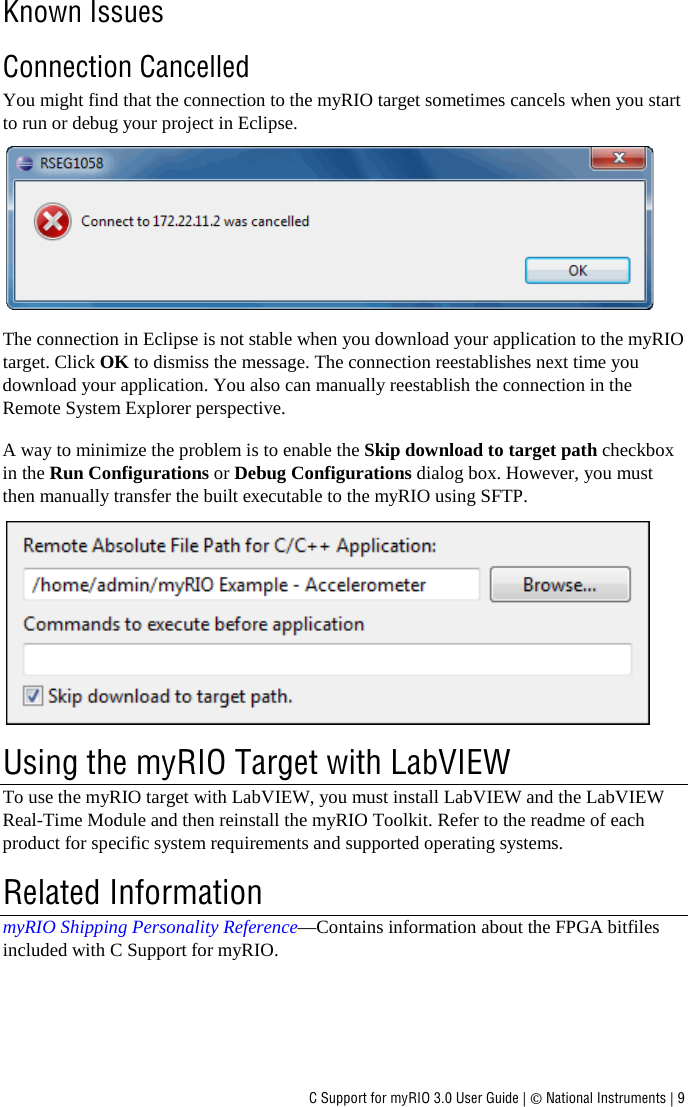 Page 9 of 10 - C Support For My RIO User Guide