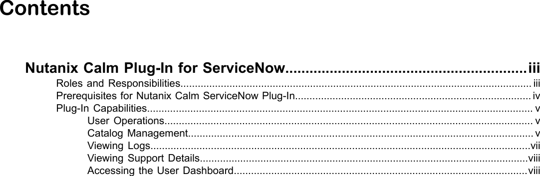 Page 2 of 9 - ServiceNow Calm Plug-In User Guide Calm-Service Now-Plug-In-User-Guide-v1.0