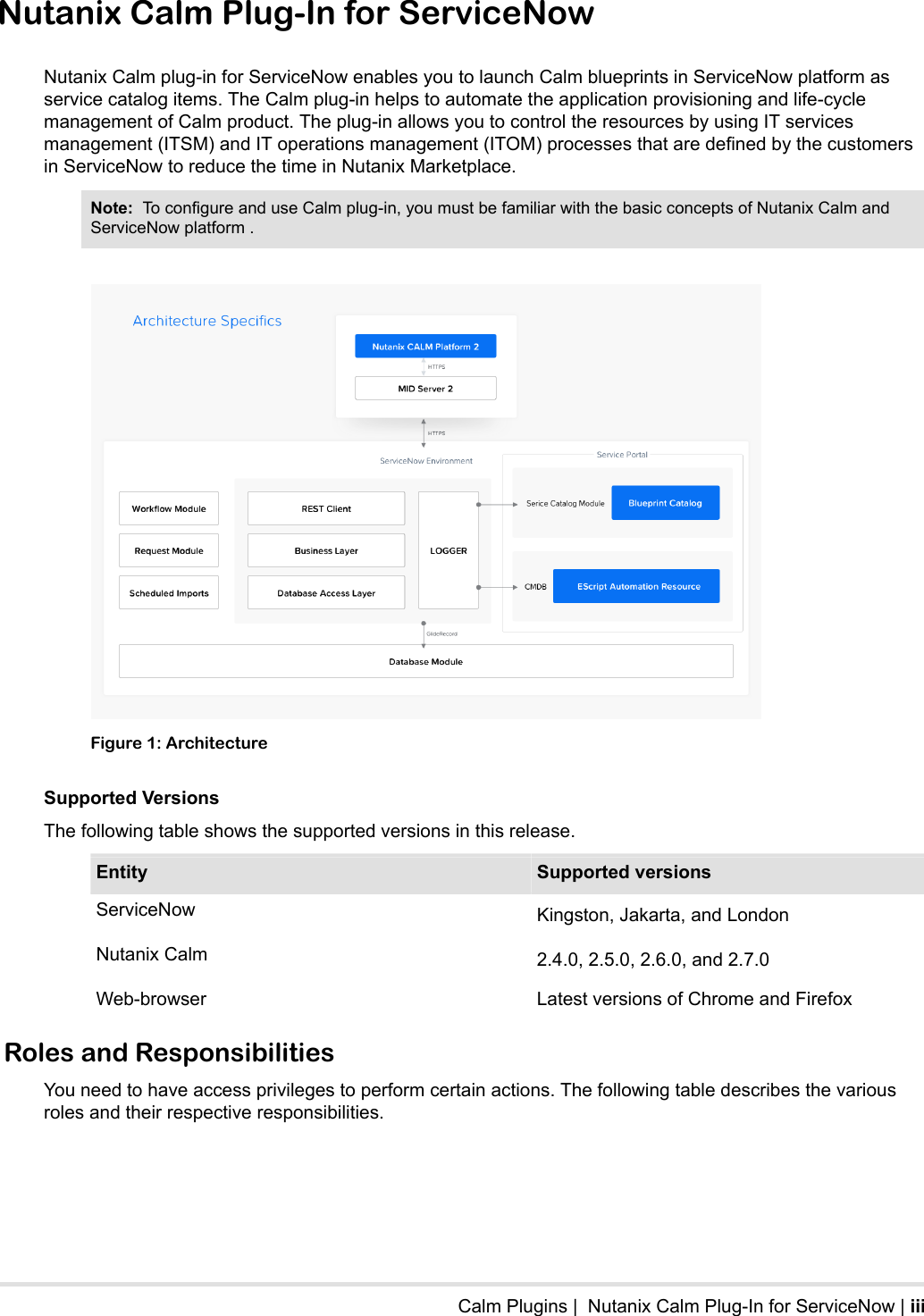 Page 3 of 9 - ServiceNow Calm Plug-In User Guide Calm-Service Now-Plug-In-User-Guide-v1.0