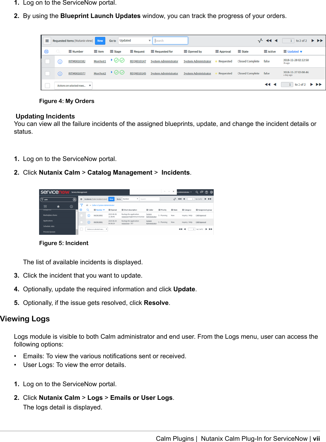 Page 7 of 9 - ServiceNow Calm Plug-In User Guide Calm-Service Now-Plug-In-User-Guide-v1.0