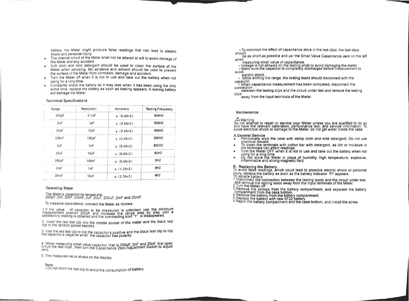 Page 2 of 2 - 2018-02-12 09:07 Capacitor Meter ELIKE DT6023 Manual