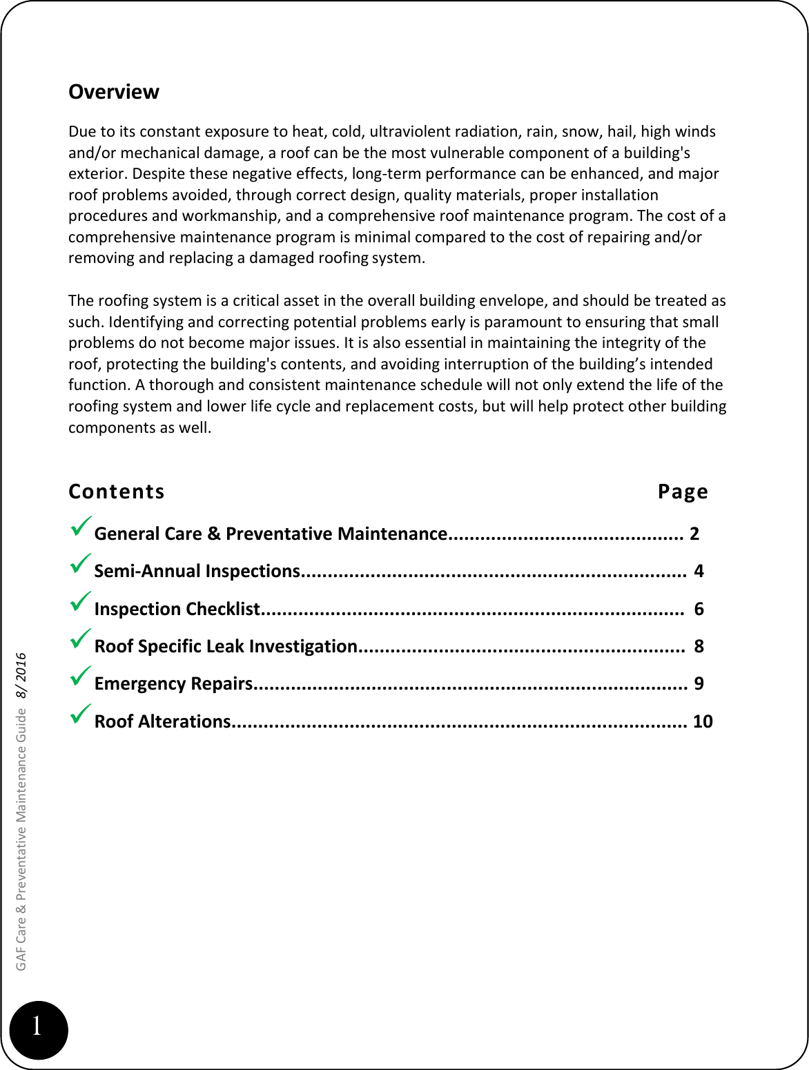 Page 2 of 11 - Care Preventative Maintenance Guide Liquid Applied Systems