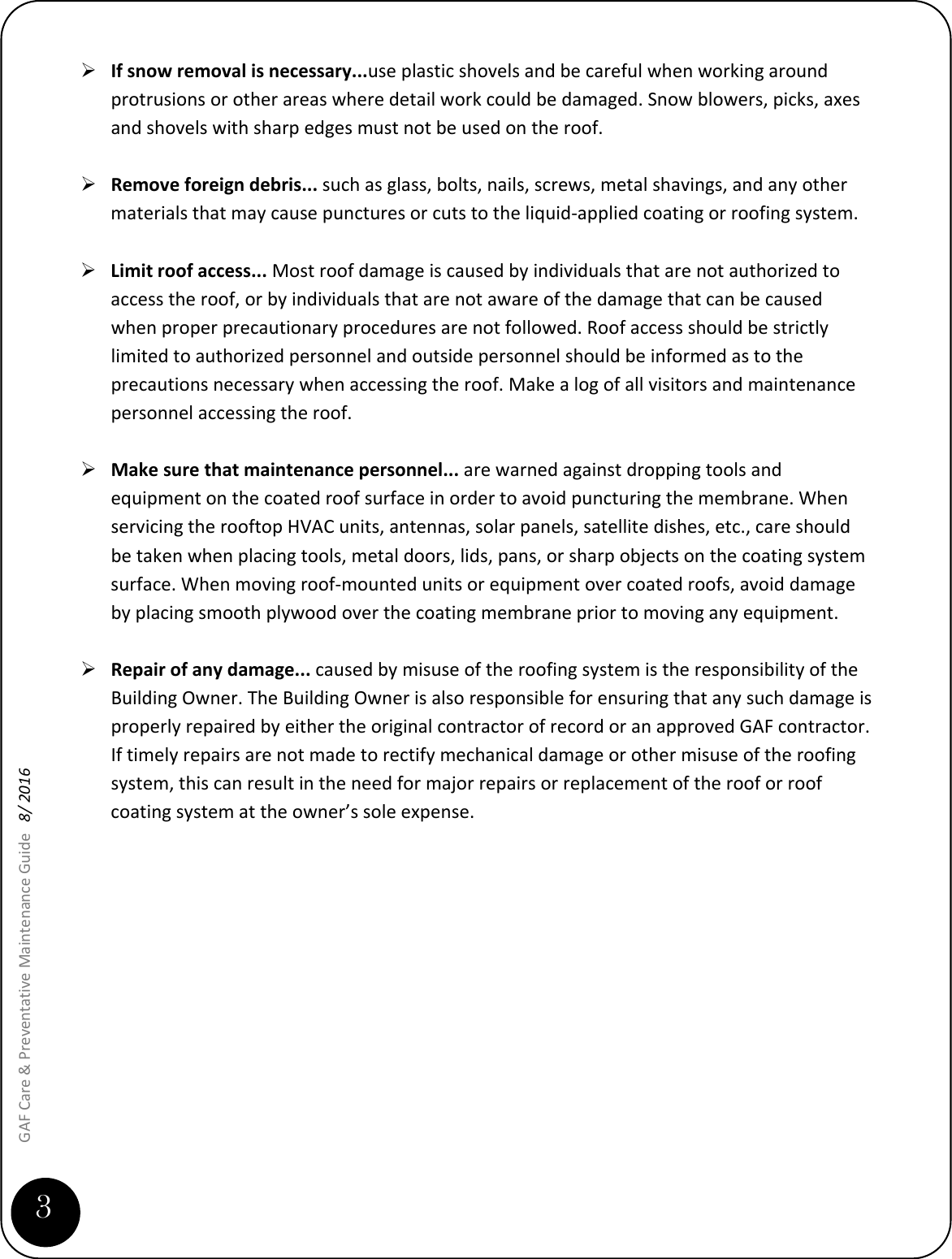 Page 4 of 11 - Care Preventative Maintenance Guide Liquid Applied Systems