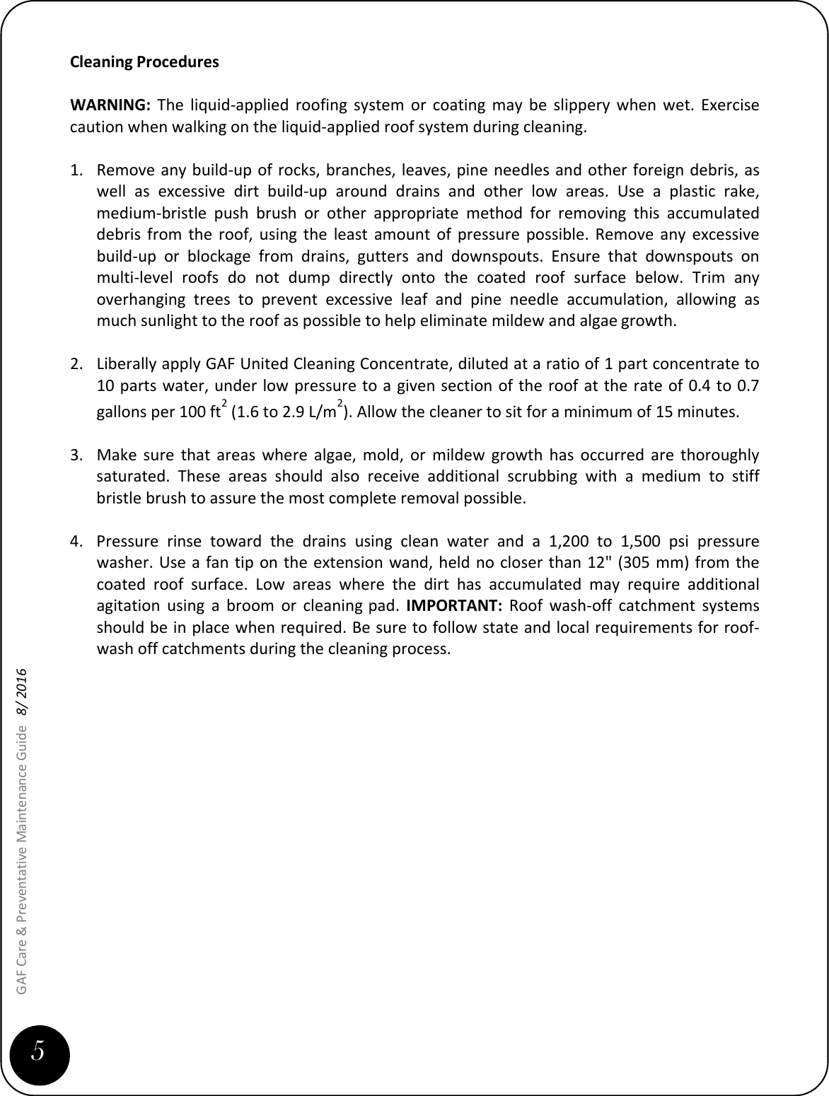 Page 6 of 11 - Care Preventative Maintenance Guide Liquid Applied Systems