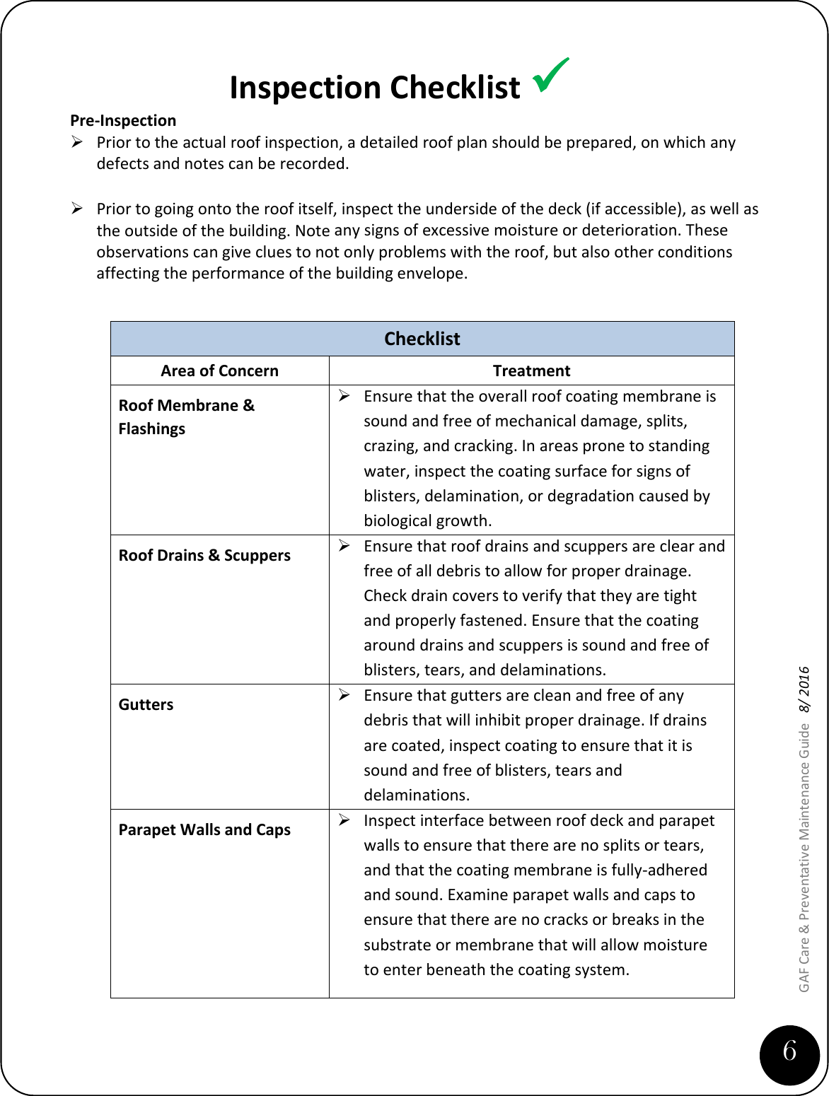 Care Preventative Maintenance Guide Liquid Applied Systems