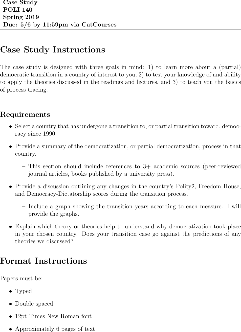 case study assignment instructions