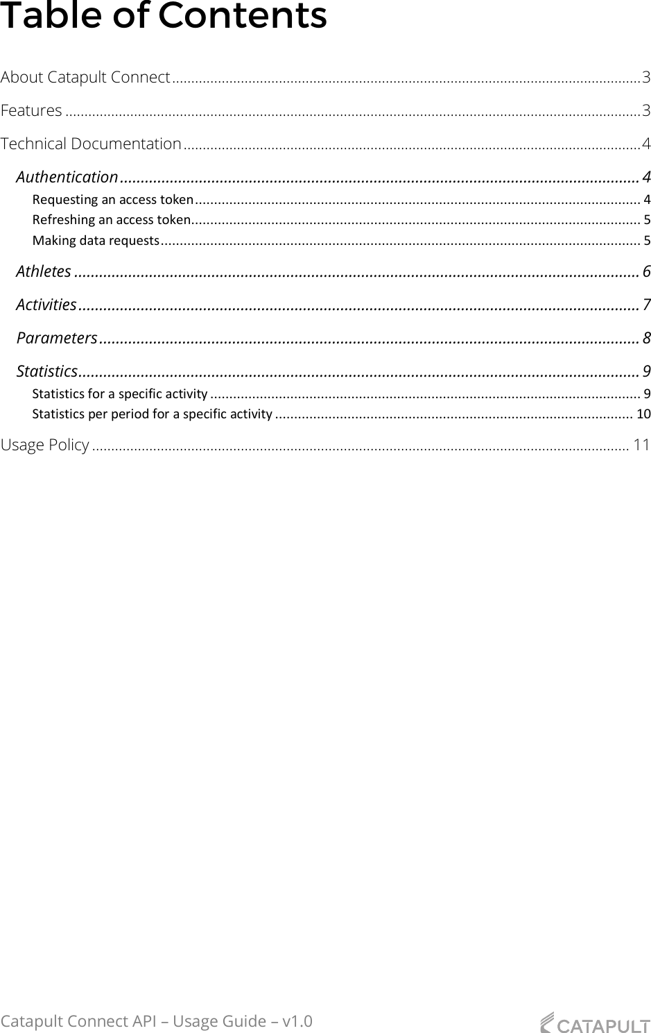 Page 2 of 11 - Catapult Connect API - Usage Guide