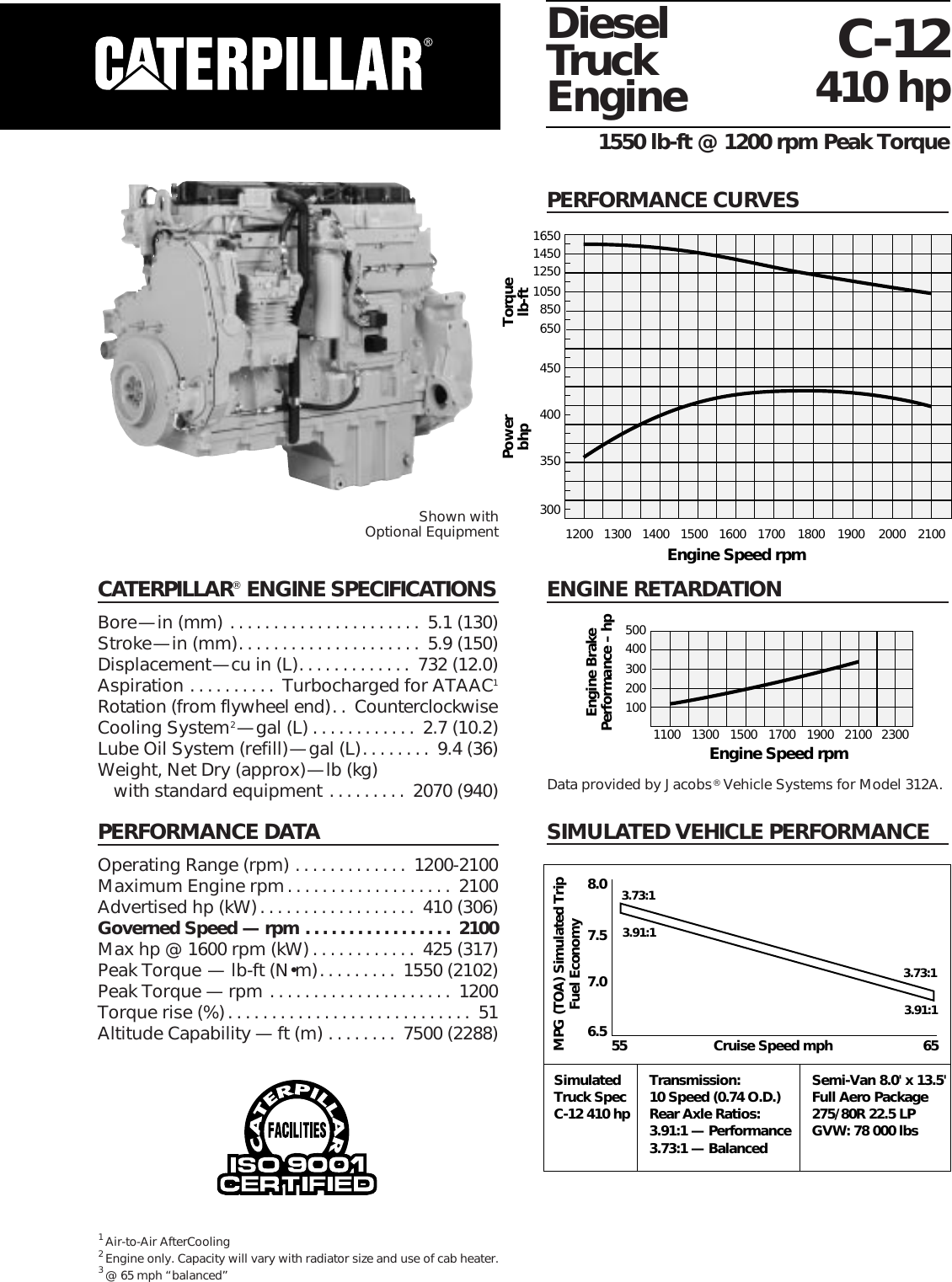 C12 Cat Engine Specs
