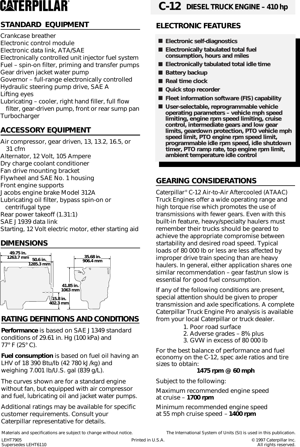 Page 2 of 2 - LEHT7905 Caterpillar-C12-Diesel-Engine-Brochure Brochure