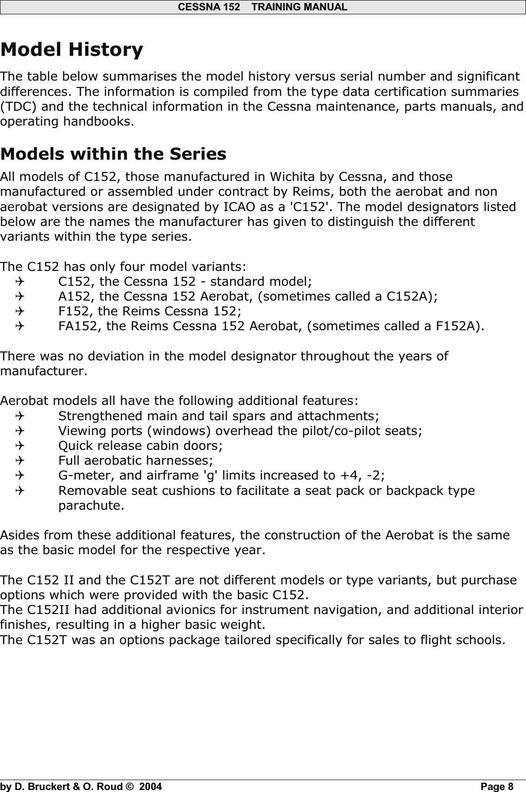 Page 1 of 5 - Introduction Cessna_C152_-History_RSV-Training-Manuals-2011 Cessna C152 -History RSV-Training-Manuals-2011