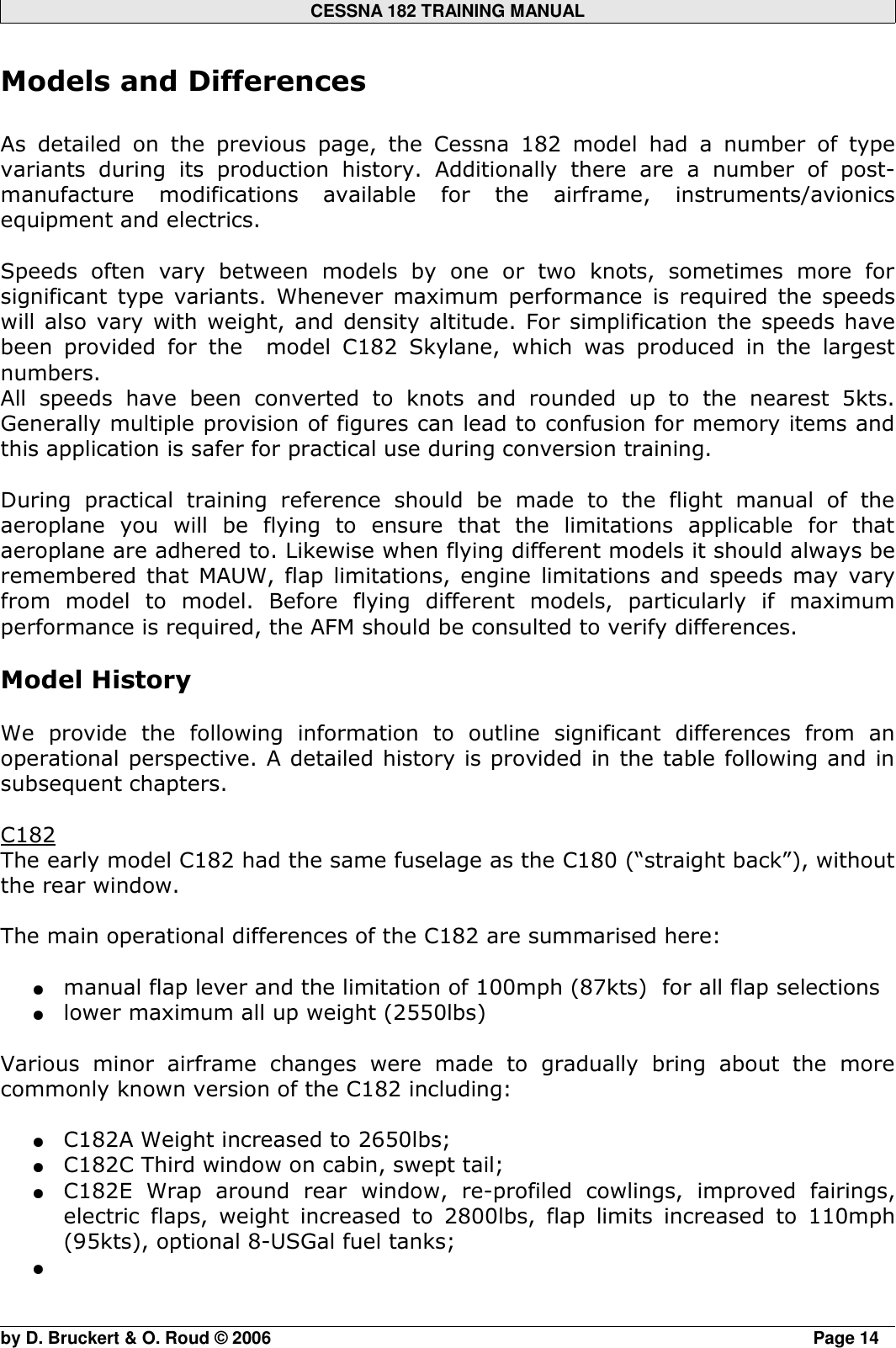 Page 1 of 12 - C182 Training Manual 1Jul2011 - Technical Cessna_C182--History_RSV-Training-Manuals_2011 Cessna C182--History RSV-Training-Manuals 2011