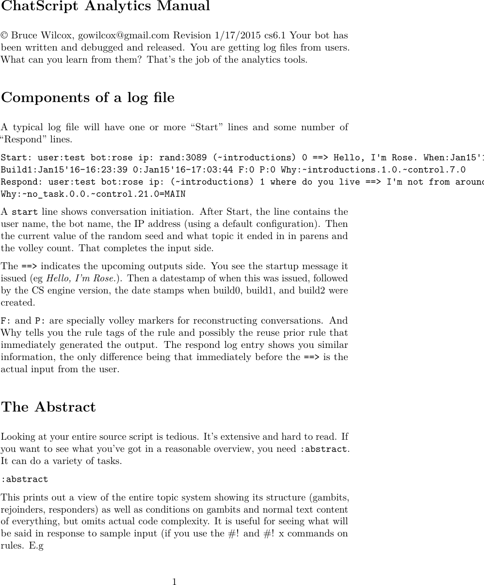 Page 1 of 9 - Chat Script-Analytics-Manual