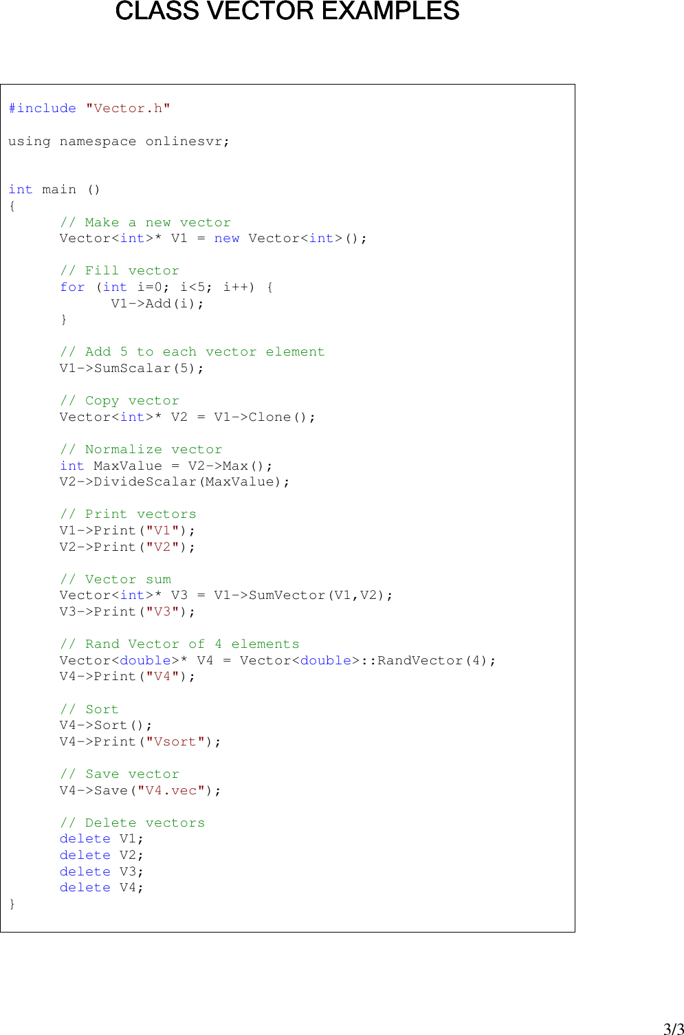 Page 3 of 3 - Class Vector Reference Manual