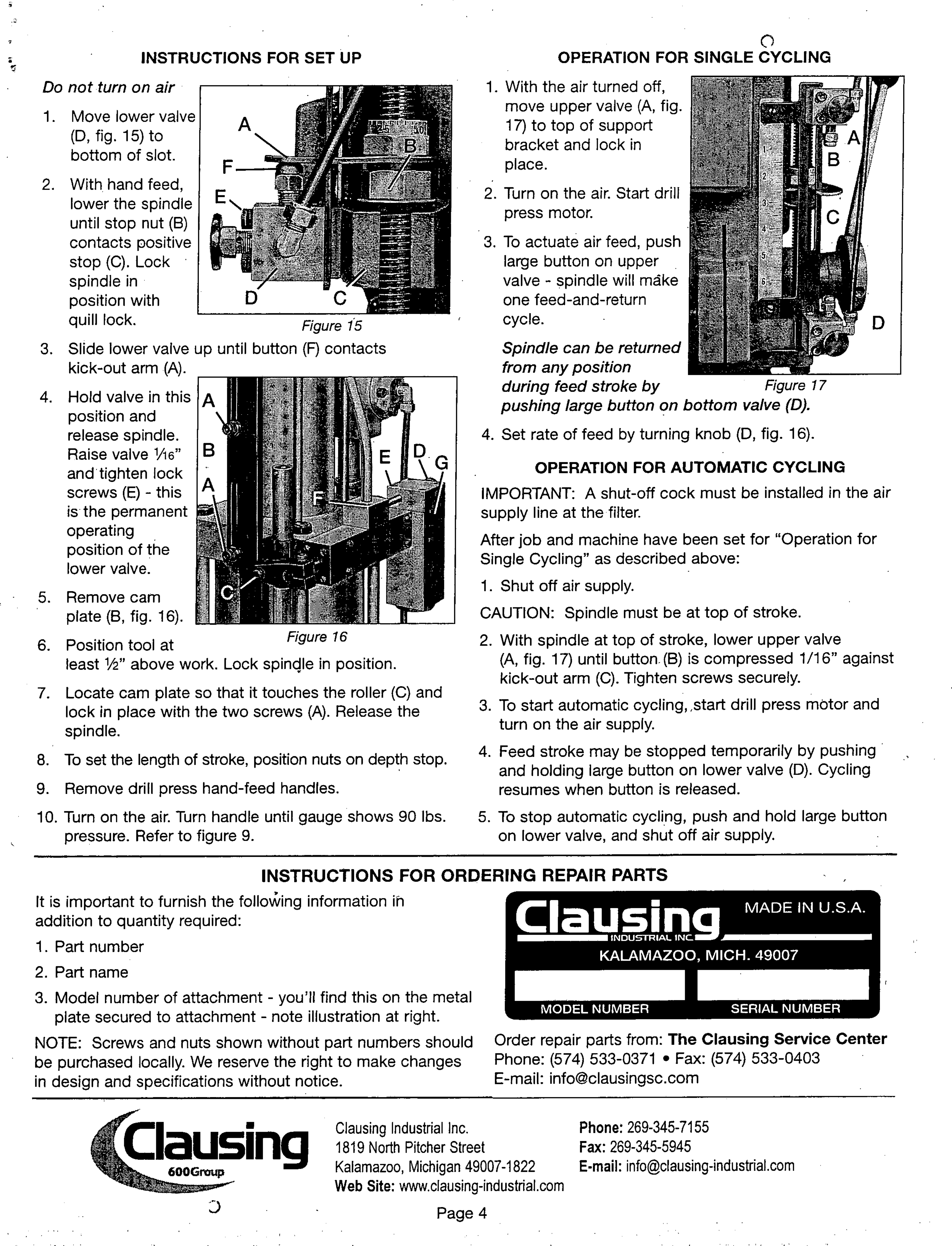 Page 4 of 9 - Clausing-2217-Drill-Press-Manual