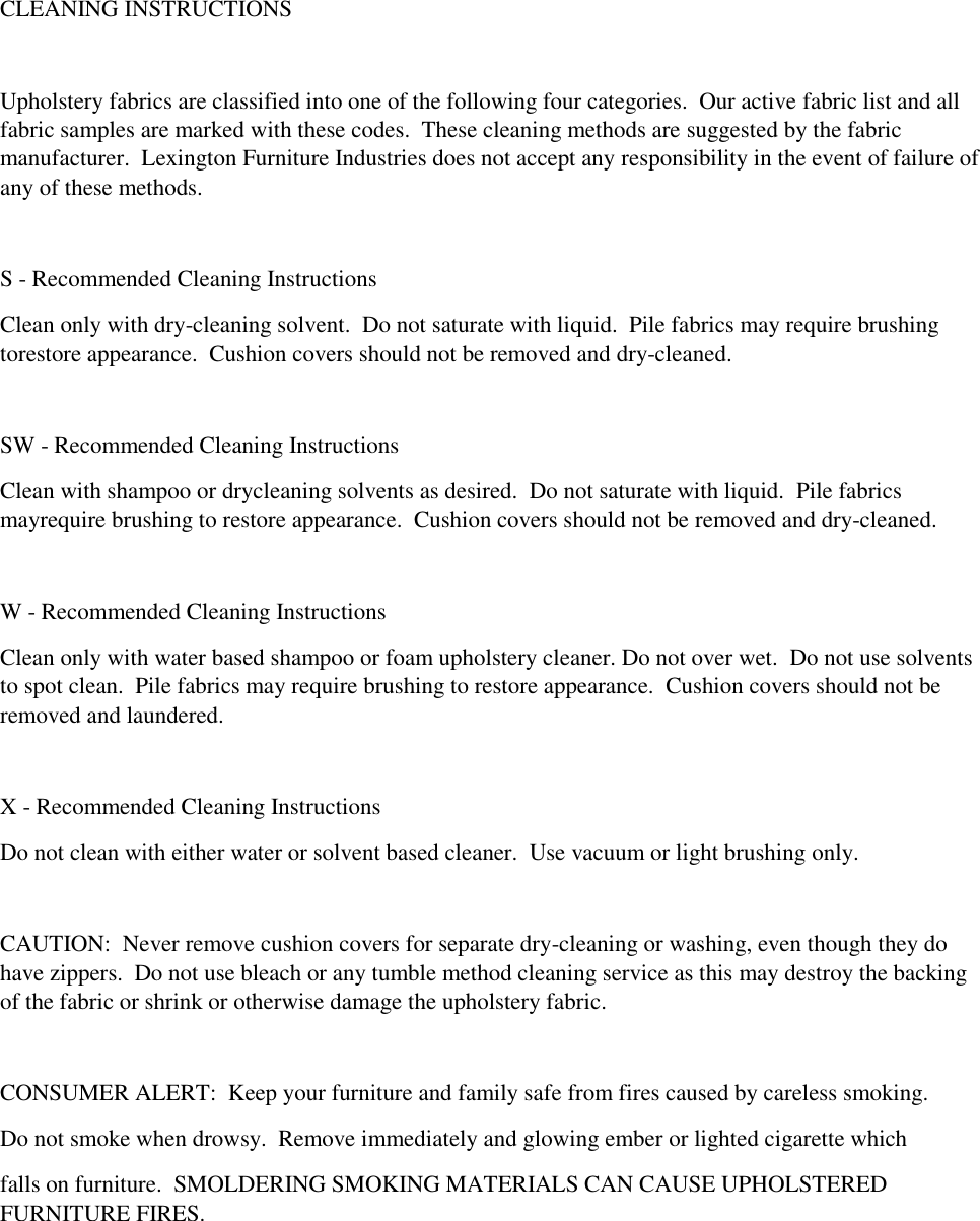 Page 1 of 1 - Cleaning Instruction