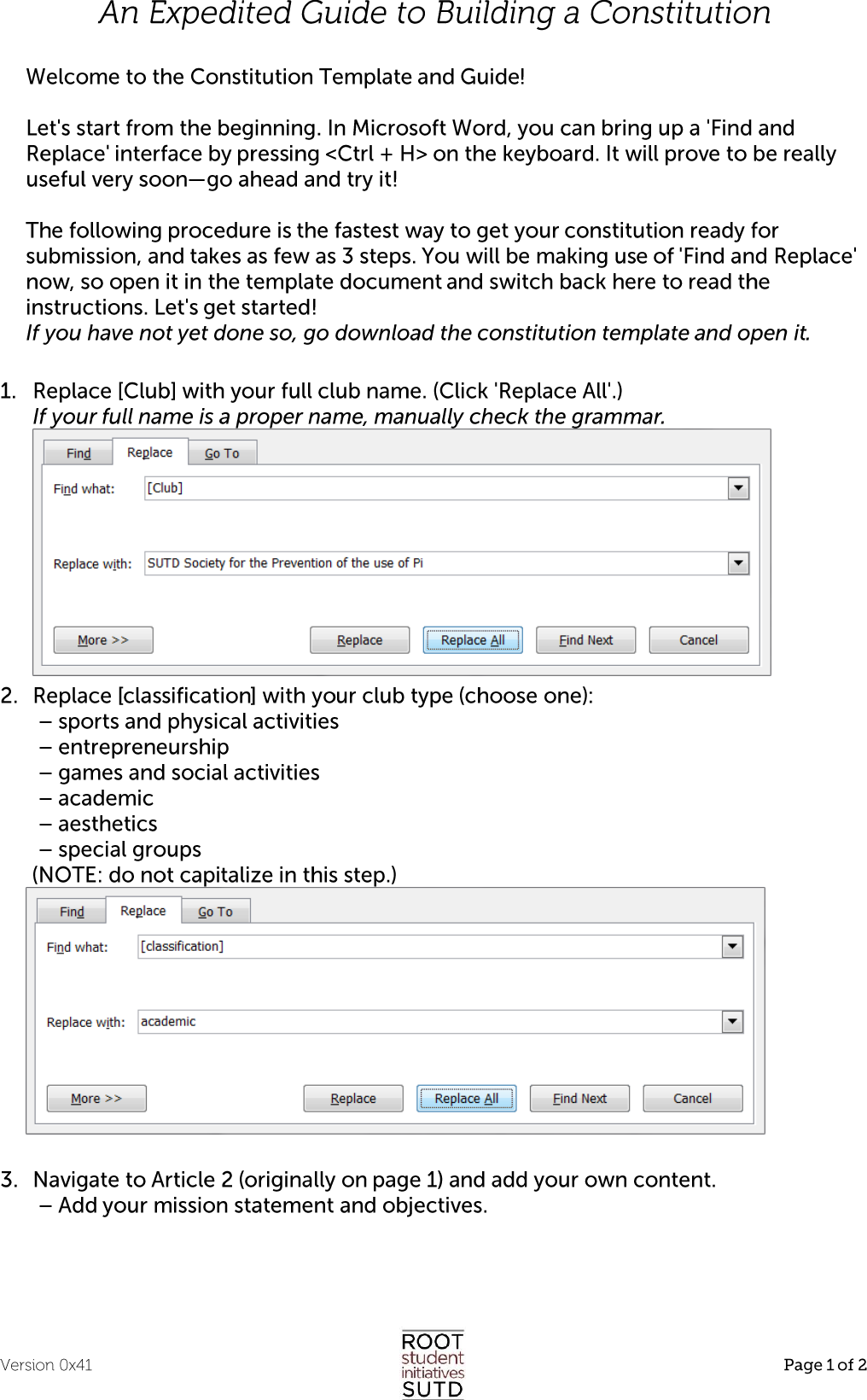 How To Use This Club Constitution Guide