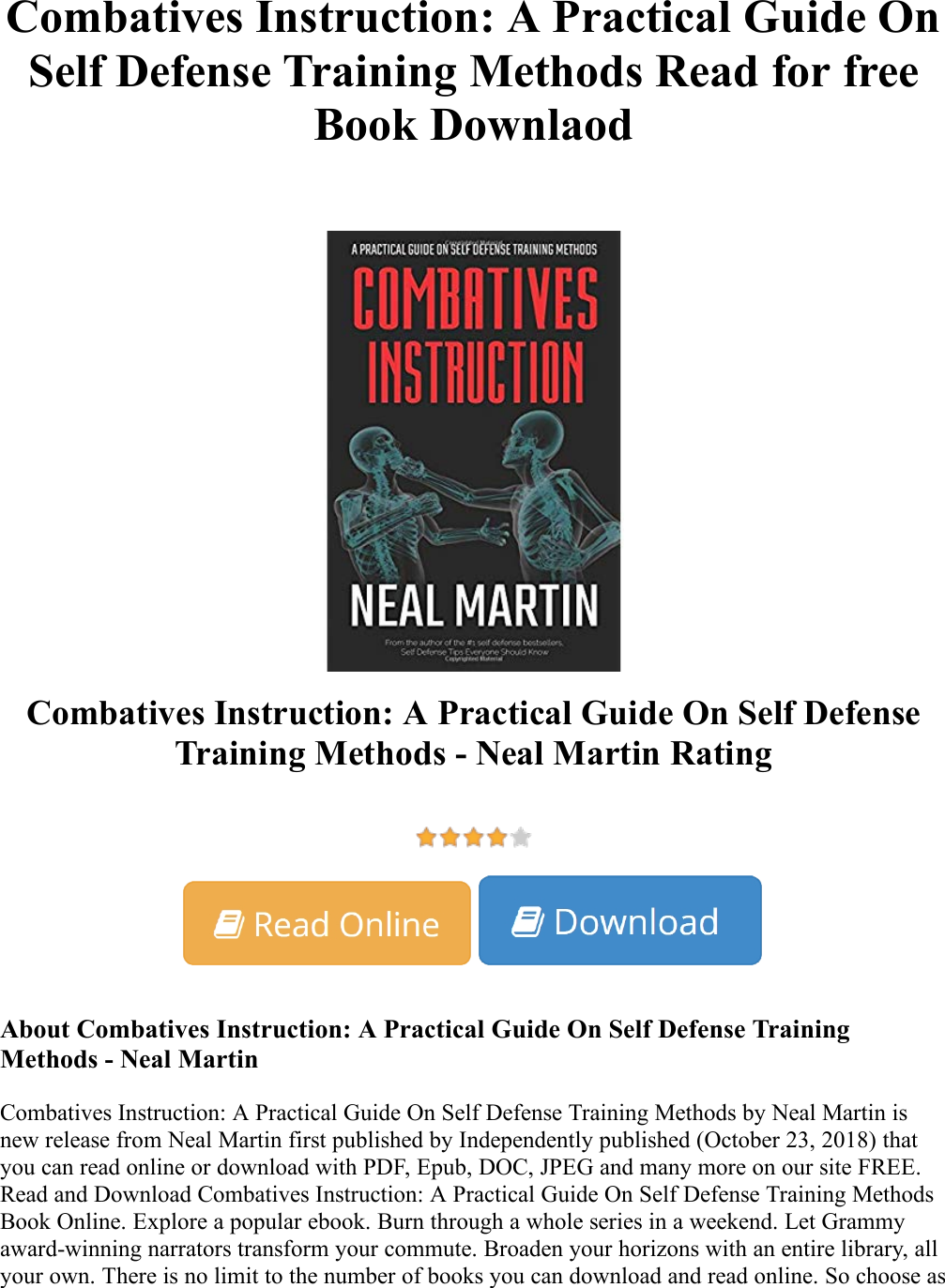 Page 1 of 2 - Combatives Instruction: A Practical Guide On Self Defense Training Methods - Neal Martin Read For Free Book Downlaod Combatives-Instruction-A-Practical-Guide-On-Self-Defense-Training-Methods