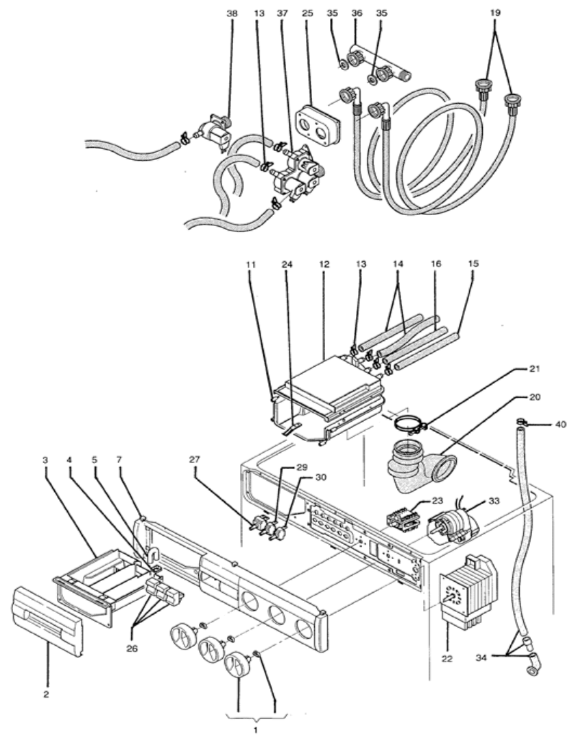 Splendide Washer/Dryer 210 XC Combo Parts Break Down