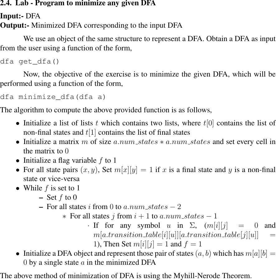 Page 9 of 9 - Compiler Design Lab Manual