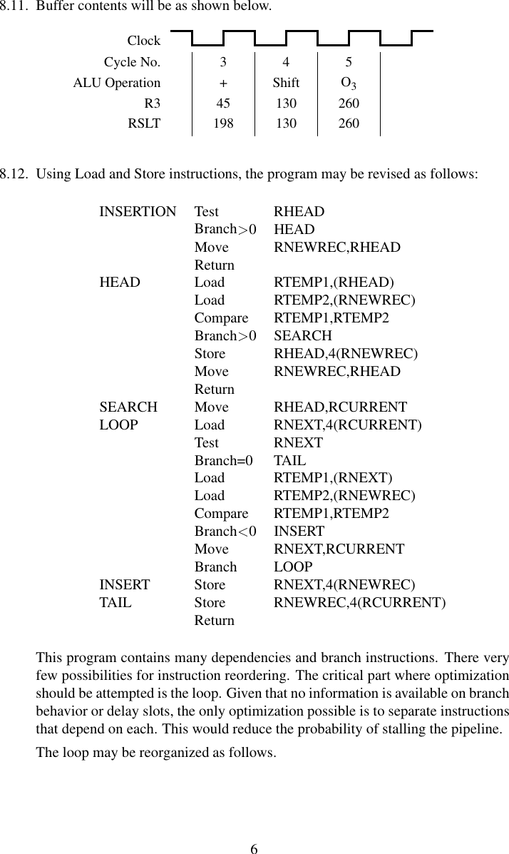 Page 6 of 8 - Computer Organization Hamacher Instructor Manual Solution - Chapter 8