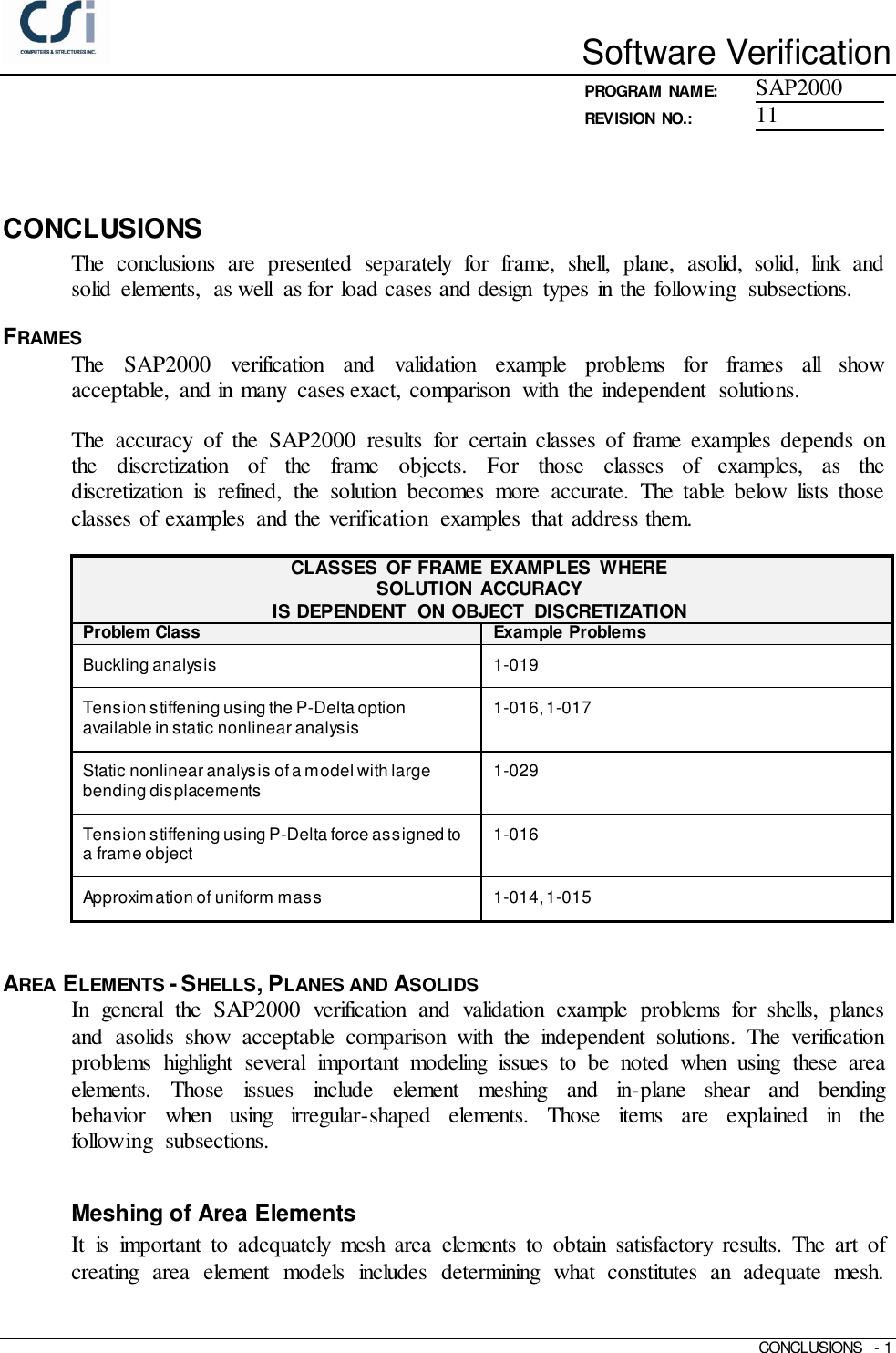 Page 1 of 5 - Contents Conclusions