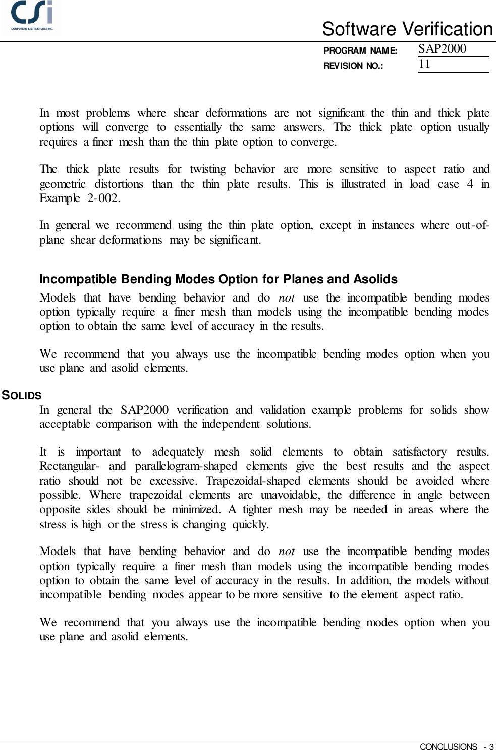 Page 3 of 5 - Contents Conclusions