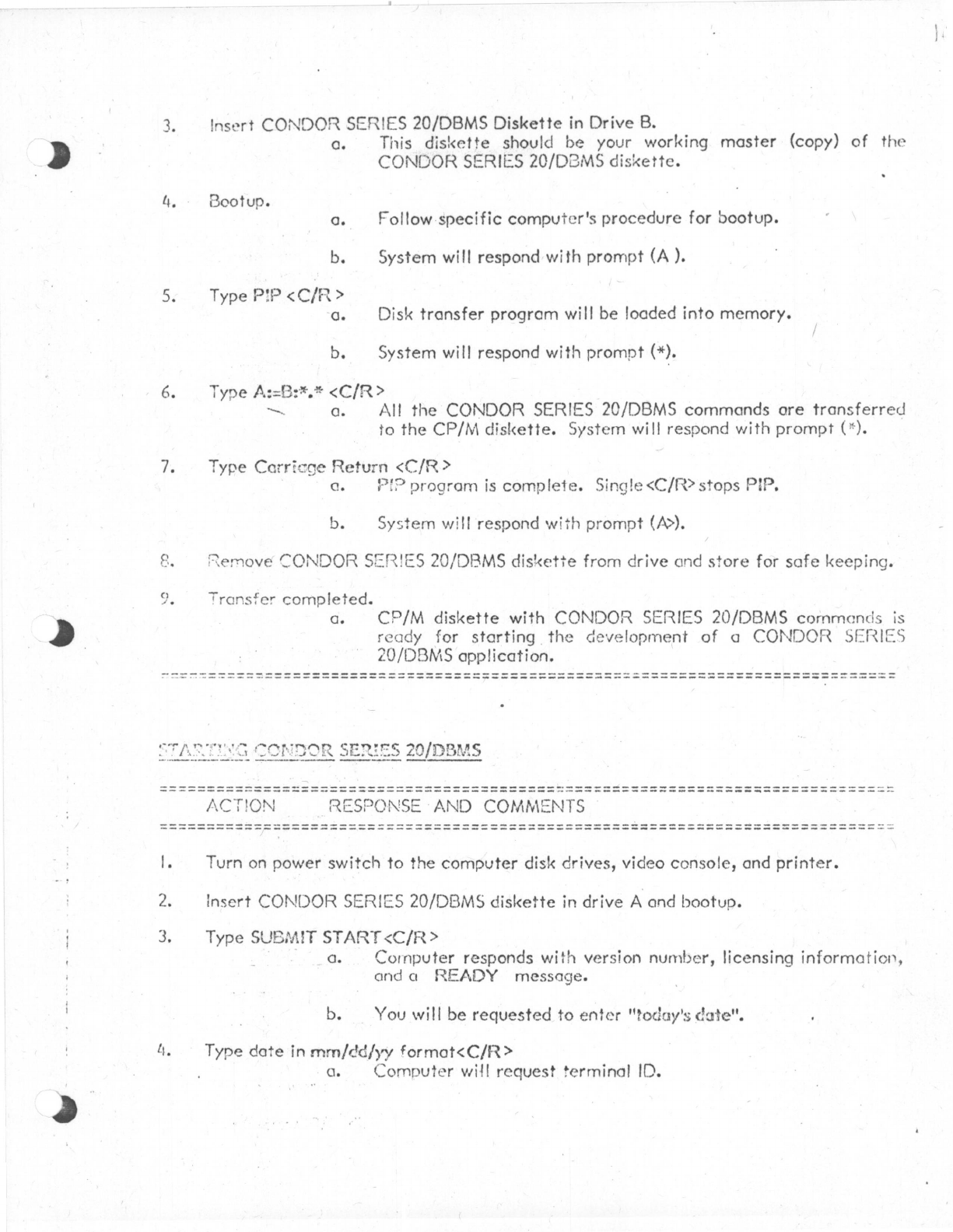 Condor Dbms 1980 Condor Dbms 1980