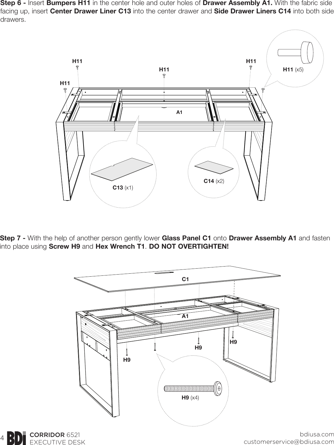 Page 4 of 5 - Corridor 6521 Desk Bdi Assembly Instructions