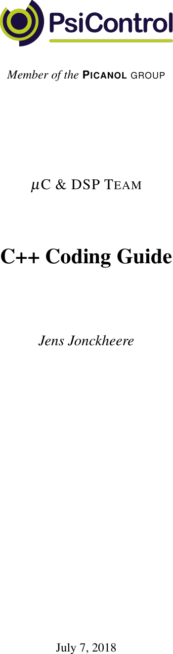 Page 1 of 11 - Cpp Coding Guide