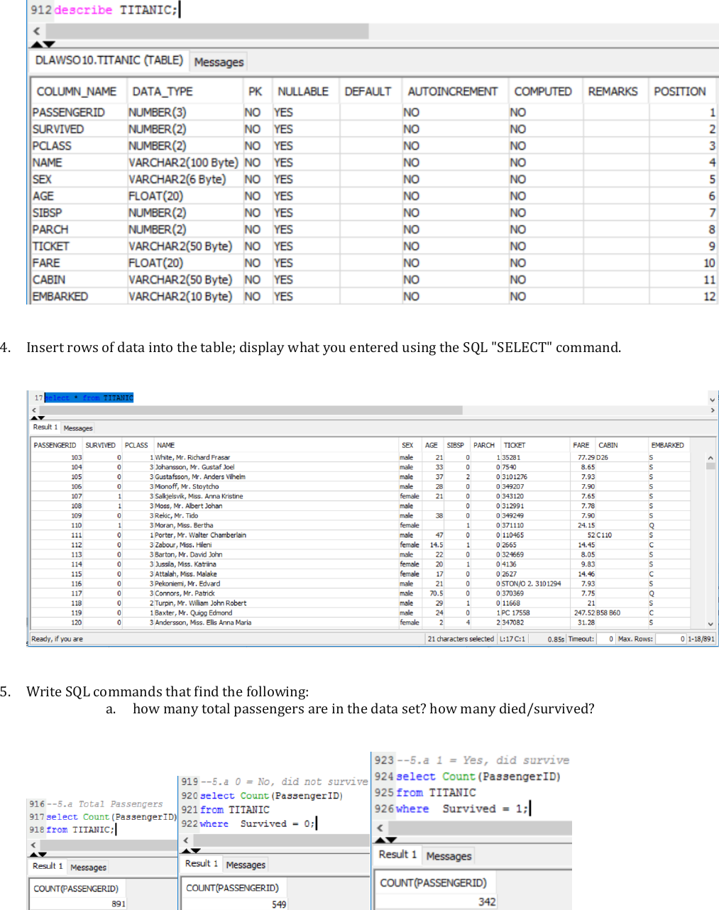 Page 2 of 3 - Creating A SQL Db From The Kaggle Titanic Dataset, Instructions And Submission