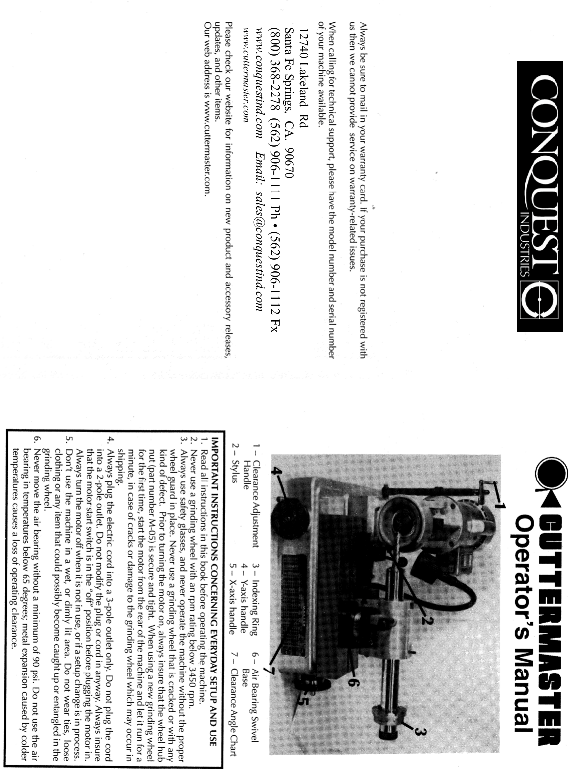 Page 1 of 12 - 43A08D0B-3420-287B9B Cuttermaster-Manual