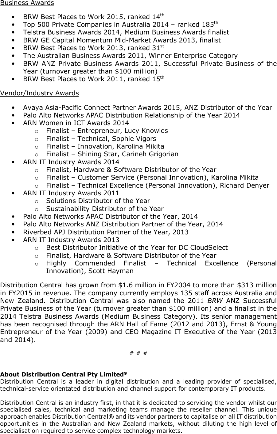 Page 2 of 3 - DC_Announcement_Workplace Accolades DC Announcement Workplace-Accolades