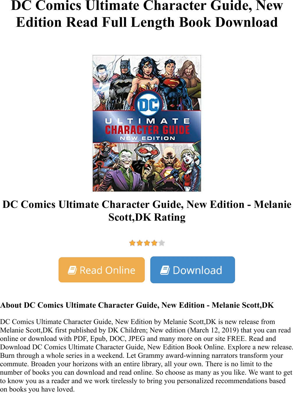 Page 1 of 2 - DC Comics Ultimate Character Guide, New Edition - Melanie Scott,DK Read Full Length Book  DC-Comics-Ultimate-Character-Guide-New-Edition