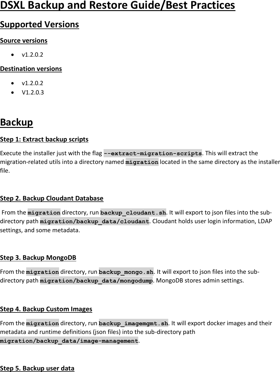 Page 1 of 4 - DSXL Backup And Restore Guide Best Practices
