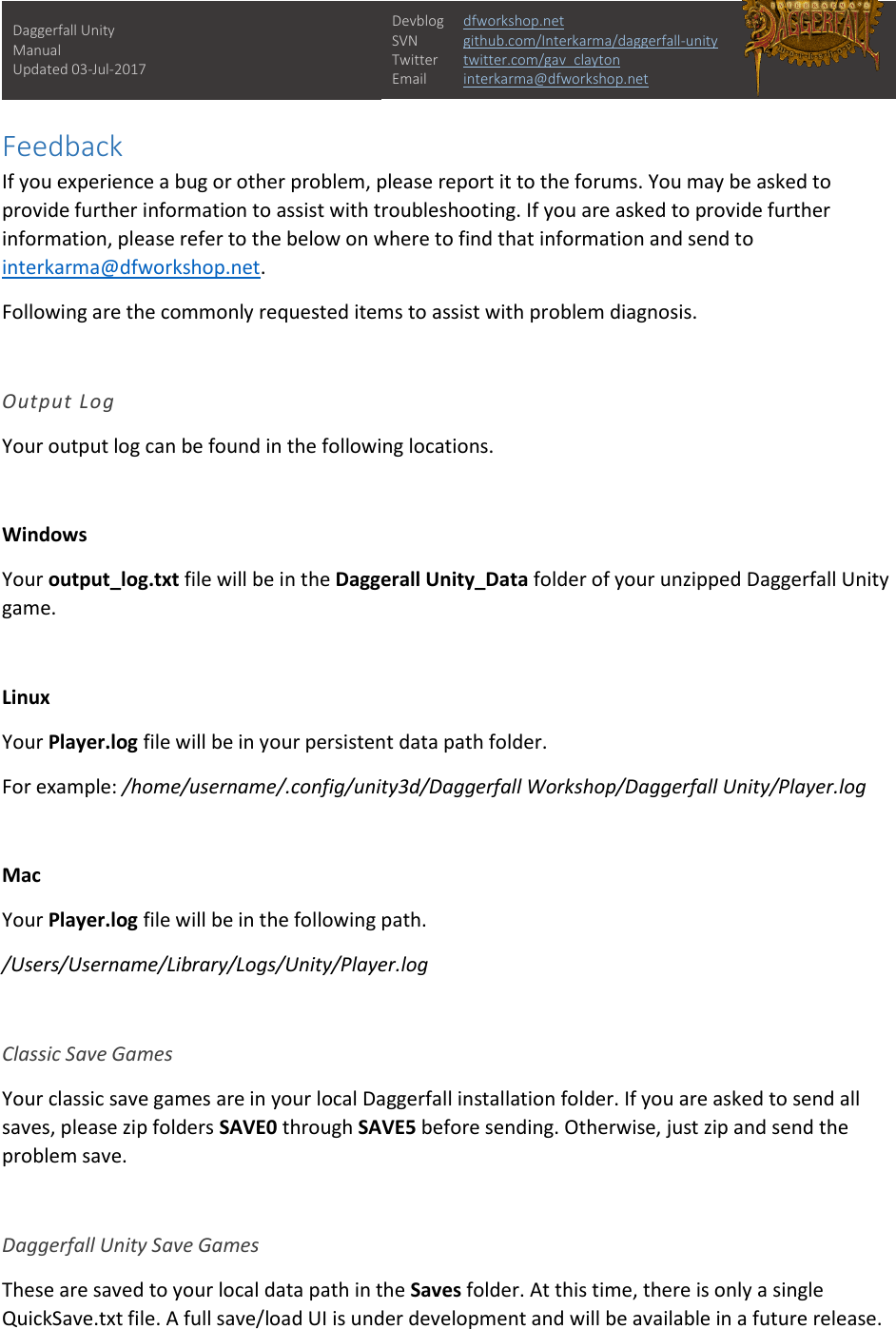 Page 6 of 6 - Daggerfall Unity Manual