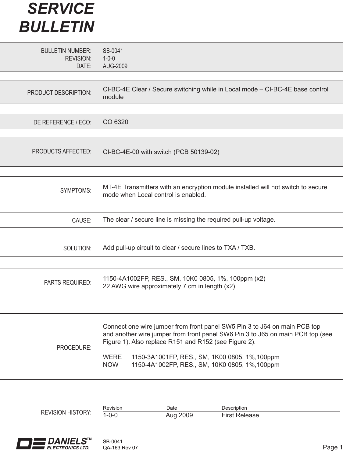 Page 1 of 2 - Daniels-SB-0041-1-0-0-CI-BC-4E-Clear-Secure-Switching-While-in-Local-Mode Released