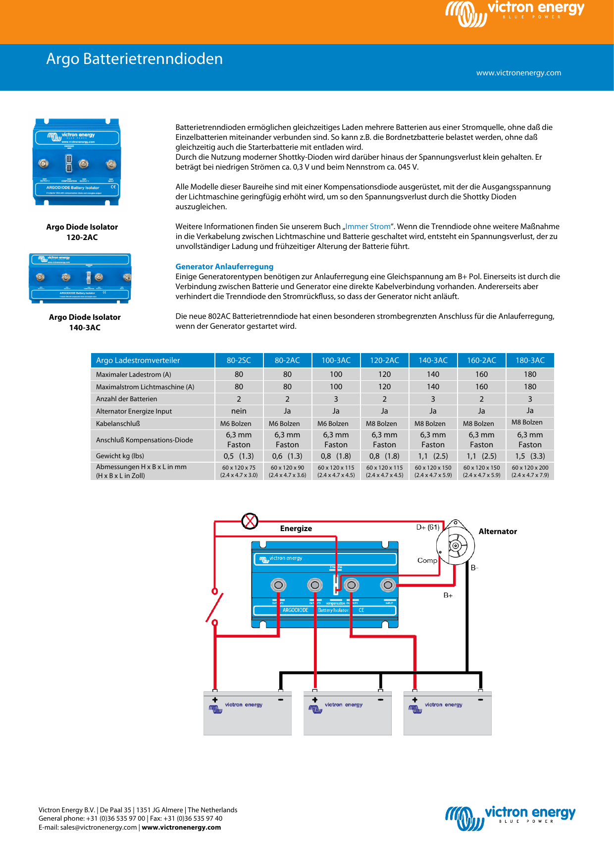 Page 1 of 1 - Datasheet - Argo Diode Battery Isolators Rev 09 DEx Datasheet-Argo-Diode-Battery-Isolators-DE